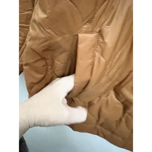 Madewell Air Puff Quilted Shirt Jacket Warm Coffee Rust Orange XL New NWT Coat - Picture 10 of 14